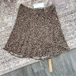 NWT Reformation Leopard Mini Skirt